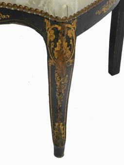 Antique French Napoleon III Side Chair Chinoiserie Boudoir Bedroom