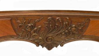 Antique Antique French Bed  Base Double just add mattress Walnut Rococo Louis