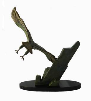 Antique Art Deco Eagle in Flight by Rulas Signed Sculpture Statue on Marble Base Animalia