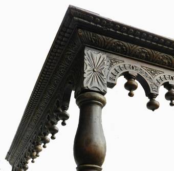 Antique C19 Four Poster Bed Colonial Portuguese Single Daybed 
