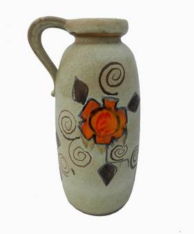 Antique Large Mid Century German Floor Vase Art Pottery Stick Umbrella Stand