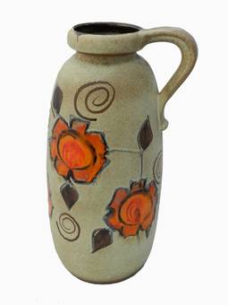 Antique Large Mid Century German Floor Vase Art Pottery Stick Umbrella Stand