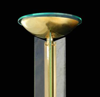 Antique Floor Lamp Uplighter Torchere Art Deco revival style of Jean Perzel 20th century