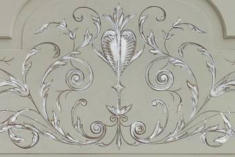 Antique French Bed  Base UK King size US Queen 19th Century painted Louis