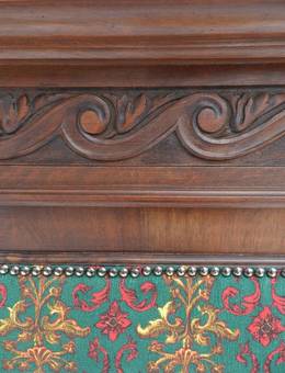 Antique French Bed UK King size US Queen 19th century Gothic revival Louis can change covers