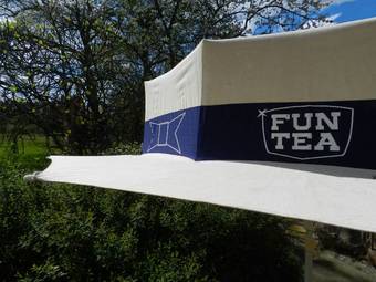 Antique Garden Parasol Boater Hat Advertising Fun Tea