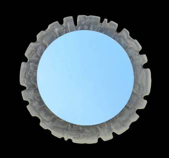 Antique Mid Century Wall Mirror  Light by Erco Illuminated Lucite German c1970
