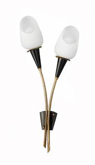 Antique Pair Mid Century Wall Lights Applique Sconces