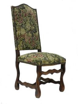 Antique 6 Dining Chairs French Os de Mouton 