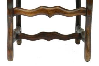Antique 6 Dining Chairs French Os de Mouton 