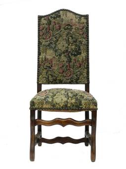 Antique 6 Dining Chairs French Os de Mouton 
