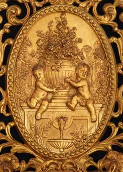 Antique French Gilt Bronze Wall Light Cherub Putti Sconce 19th Century Louis
