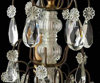 Antique French Girandole Table Lamp 19th Century Candelabra