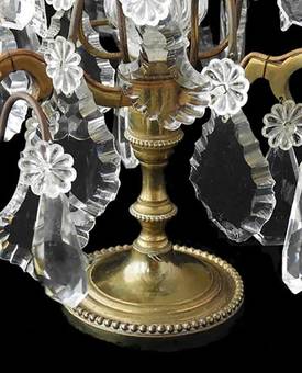 Antique French Girandole Table Lamp 19th Century Candelabra