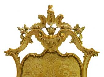 Antique Italian Bed to Recover or Headboard Louis Revival UK Super King Carved Venetian