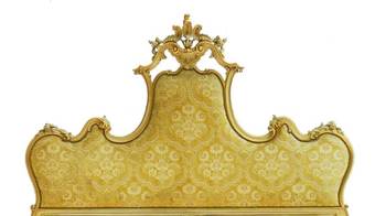 Antique Italian Bed to Recover or Headboard Louis Revival UK Super King Carved Venetian