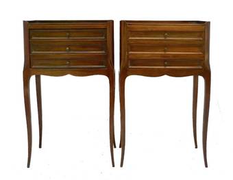 Antique Pair Bedside Cabinets French early 20th century Louis 