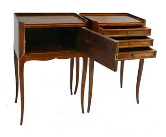 Antique Pair Bedside Cabinets French early 20th century Louis 