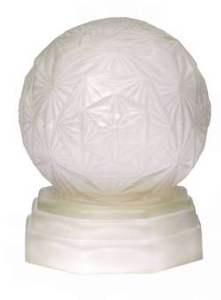 Antique Art Deco Lamp Glass Globe Signed Sonover Night Light
