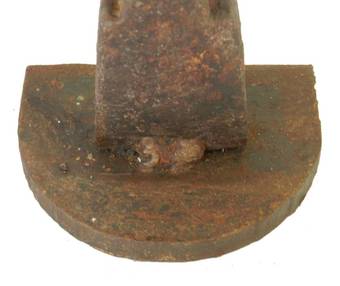 Antique Antique Candlestick Primitive Brutalist Hand Forged Iron French 17th century 