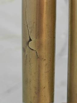 Antique Brass and Marble Side Cabinet Mid Century