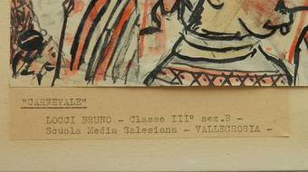 Antique Carnival Sketch by Bruno Locci Italian 20th Century Painter 19372010