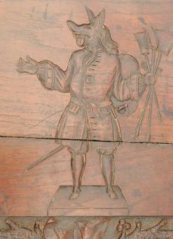 Antique Carved Oak Table Gate Leg Drop Leaf William of Wykeham prov Winchester College
