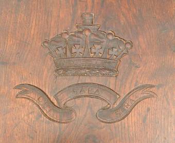 Antique Carved Oak Table Gate Leg Drop Leaf William of Wykeham prov Winchester College