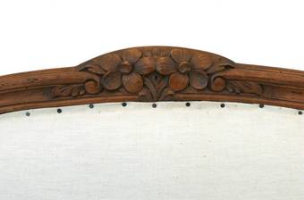 Antique French Bed US Queen UK KingSize Upholstered Ready for Top Covers Louis Revival