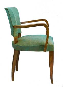 Antique French Bridge Chair Art Deco