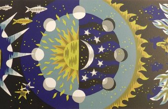 Antique Jean Picart Le Doux Lithograph Hand Signed Cosmos c19501960 unframed