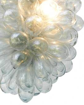 Antique Mid Century Blown Glass Pendant Chandelier