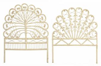 Antique Mid Century Headboard Rattan circa 196070
