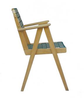 Antique Mid Century Open Armchair Lounge Desk Chair