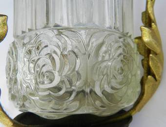 Antique Mid century Pendant Light Lantern attributed to Poillerat 