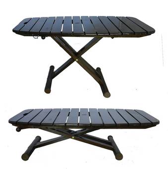 Antique Midcentury French Adjustable Patio or Garden Furniture by Clairitex