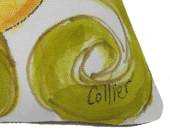 Antique One of a Kind Pillow HandPainted Sunflower Unique Throw Cushion Artist Signed