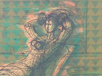 Antique Original Lithograph signed by Jean Carzou no 13 of 36 Artists Proof