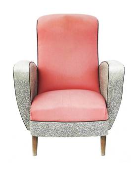 Antique Pair Mid Century Lounge Chairs Original Condition French Armchairs