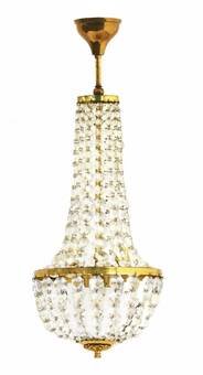 Antique Pair of Belle Epoque Chandeliers French Mongolfiers Balloon Crystal circa 1900