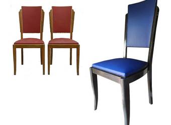Antique Six Art Deco Dining Chairs Use or Recover and  or Customize