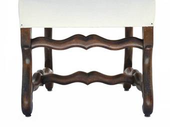 Antique Six French Dining Chairs Os de Mouton upholstered to Antique Metis or recover
