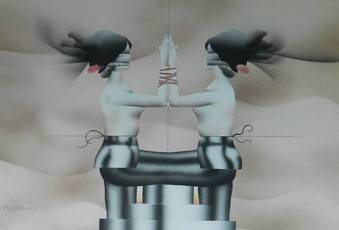 Antique Terry Pastor 1971 Original Airbrush Illustration