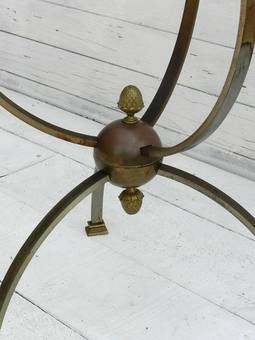 Antique  LOUIS XVI rev OCCASIONAL TABLE GLASS  BRONZE