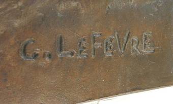 Antique ANTIQUE FRENCH BRONZE WALL PLAQUE C LEFEVRE