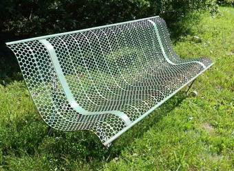 Antique FRENCH SNCF BENCH VINTAGE RAILWAY GARDEN