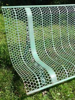 Antique FRENCH SNCF BENCH VINTAGE RAILWAY GARDEN