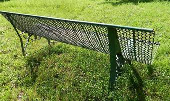 Antique FRENCH SNCF BENCH VINTAGE RAILWAY GARDEN