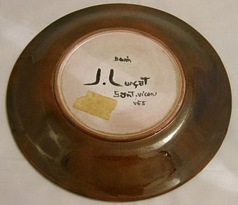 Antique ORIGINAL JEAN LURCAT HAND PAINTED PLATE 18921966 SIGNED