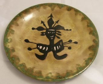 Antique ORIGINAL JEAN LURCAT HAND PAINTED PLATE 18921966 SIGNED